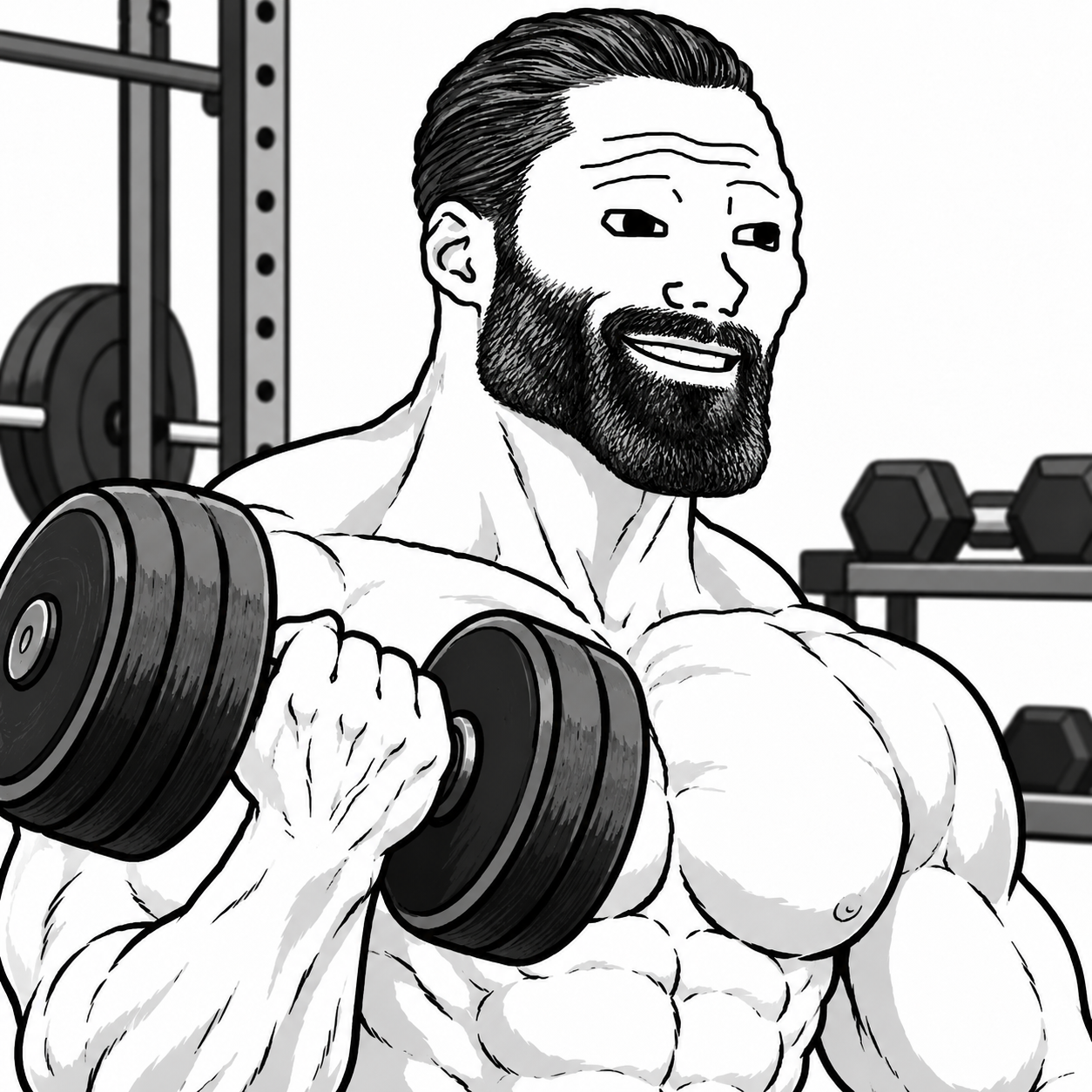 GIGAWOJAK lifting weights in the gym